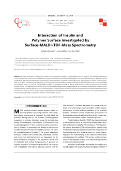 Interaction of Insulin and Polymer Surface Investigated by Surface