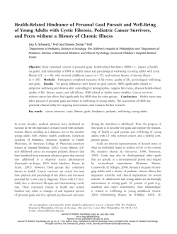 Health-Related Hindrance of Personal Goal