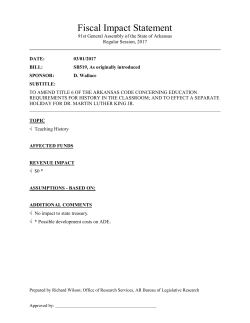 Fiscal Impact Statement - Arkansas General Assembly