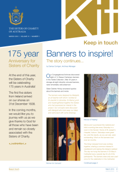 Banners to inspire! 175 year - Sisters of Charity Australia