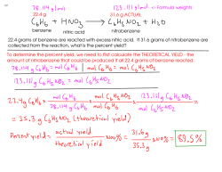 nitrobenzene benzene nitric acid 22.4 grams of benzene are reacted