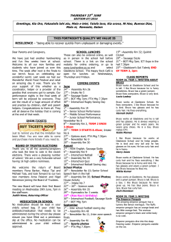 Dear Parents and Caregivers