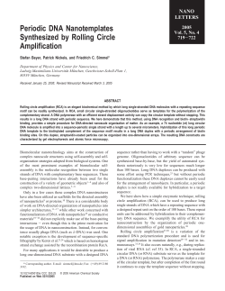 Periodic DNA Nanotemplates Synthesized by Rolling Circle