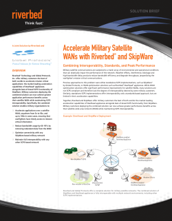 Accelerate Military Satellite WANs with Riverbed and Skipware