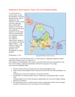 Wallerstein`s World System`s Theory (The Core