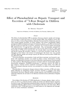 Effect of Phenobarbital on Hepatic Transport and Excretion