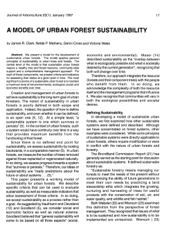 a model of urban forest sustainability