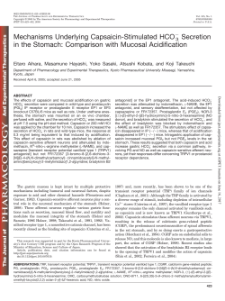 Mechanisms Underlying Capsaicin-Stimulated HCO3 Secretion in