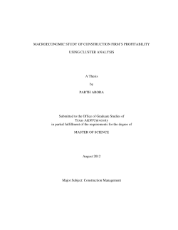 MACROECONOMIC STUDY OF CONSTRUCTION FIRM`S