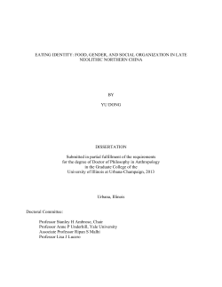 EATING IDENTITY: FOOD, GENDER, AND SOCIAL ORGANIZATION