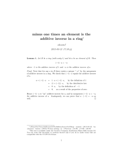minus one times an element is the additive inverse