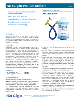 Nu-Calgon Product Bulletin