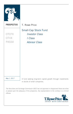 OTCFX OTIIX PASSX Small-Cap Stock Fund Investor Class I Class