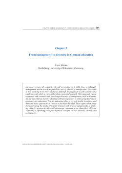Chapter 9 From homogeneity to diversity in German