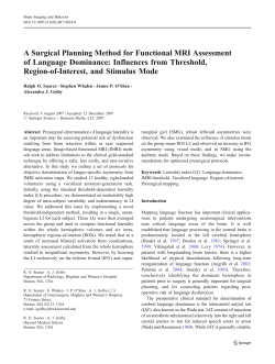 A Surgical Planning Method for Functional MRI Assessment of