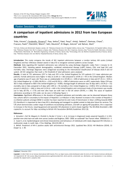 A comparison of inpatient admissions in 2012 from two European