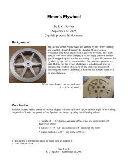 Milling Tapered Spokes for a Flywheel designed by