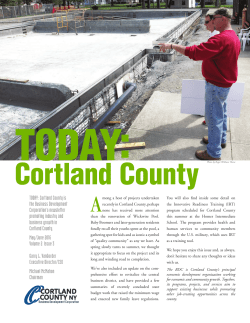 May / June 2016 - Cortland County Business Development