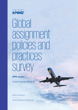 Global assignment policies and practices survey