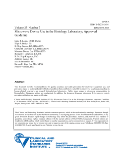 Microwave Device Use in the Histology Laboratory
