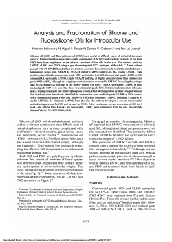 Analysis and fractionation of silicone and fluorosilicone oils