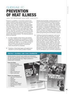 NCAA - Prevention of Heat Illness