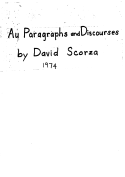 Au paragraphs and discourses