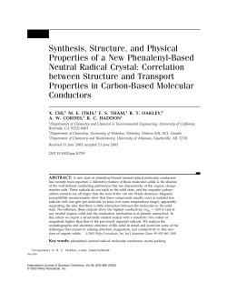Synthesis, Structure, and Physical Properties of a New Phenalenyl