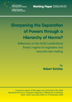 Sharpening the Separation of Powers through a Hierarchy of Norms?