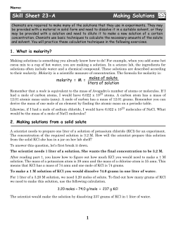 Unit 8: Water and the Environment