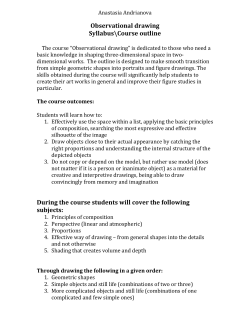 Observational drawing Syllabus\Course outline During the course