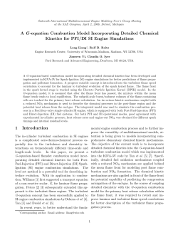 A G-equation Combustion Model Incorporating Detailed Chemical
