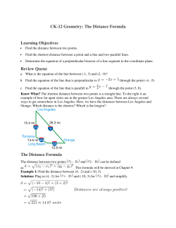 CK-12 Geometry: The Distance Formula Learning