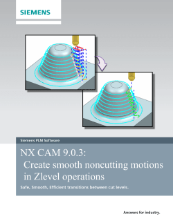 NX CAM 9.0.3: Create smooth noncutting motions in Zlevel