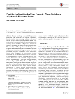 Plant Species Identification Using Computer Vision Techniques: A