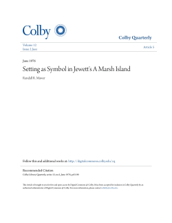 Setting as Symbol in Jewett`s A Marsh Island
