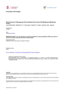 Early Events in Chikungunya Virus Infection&mdash;From Virus Cell