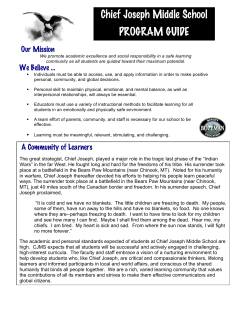 2016-17 program guide - Chief Joseph Middle School
