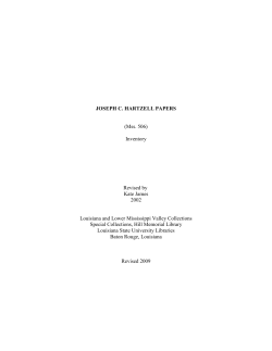 (Joseph C.) Papers - LSU Libraries