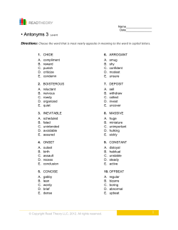 Antonyms 3 - English for Everyone