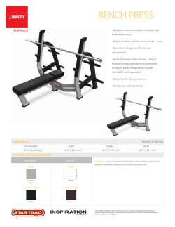 BENCH PRESS - trinityht.com