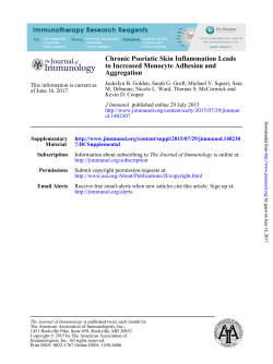 Aggregation to Increased Monocyte Adhesion and Chronic Psoriatic
