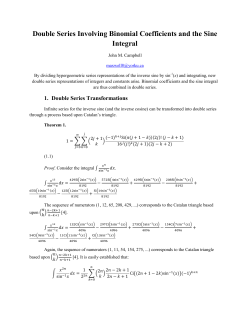 Double Series Involving Binomial Coefficients and the Sine Integral