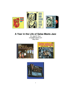 A Year in the Life of Salsa Meets Jazz