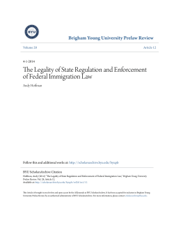 The Legality of State Regulation and Enforcement of Federal