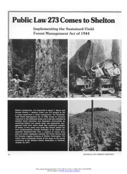 Shelton Cooperative Sustained-Yield Unit