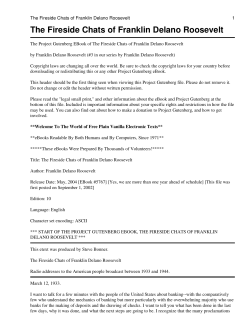 The Fireside Chats of Franklin Delano Roosevelt