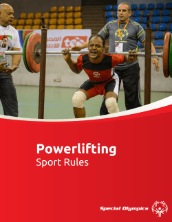 Powerlifting - Special Olympics