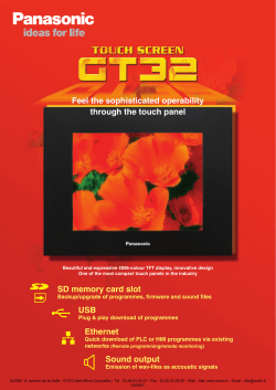 PANASONIC - Documentation: Pupitres op&eacute;rateurs - GT32