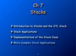 Ch 7 Stacks